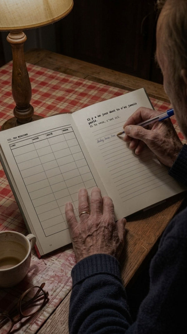 Page intérieure du carnet